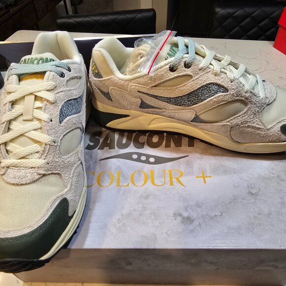 Saucony x Colour Plus Companie Grid Shadow 2 ‘Arctic Trek’ Mens Size 12 Sneakers - Picture 3 of 11